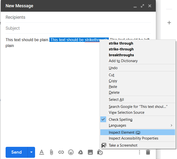 How to Strikethrough in Gmail 6