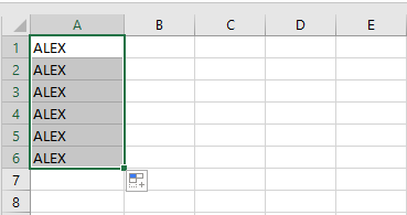How to autofill a range of cells with the same value