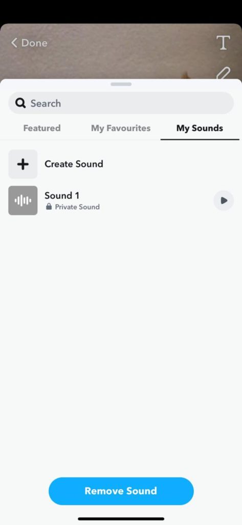 Create sound tap on snapchat'