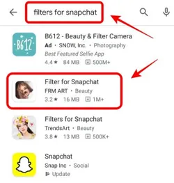 filters for snapchat search result image