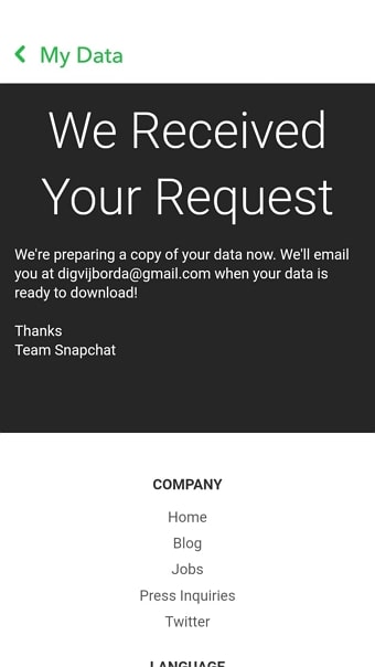 submit the data request
